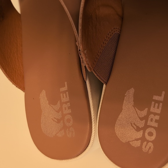 Sorel Women's Flatform Mule Sandals Honest Beige Sea Salt Size 9.5 - Picture 9 of 10